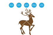 Christmas Reindeer SVG Clipart Deer