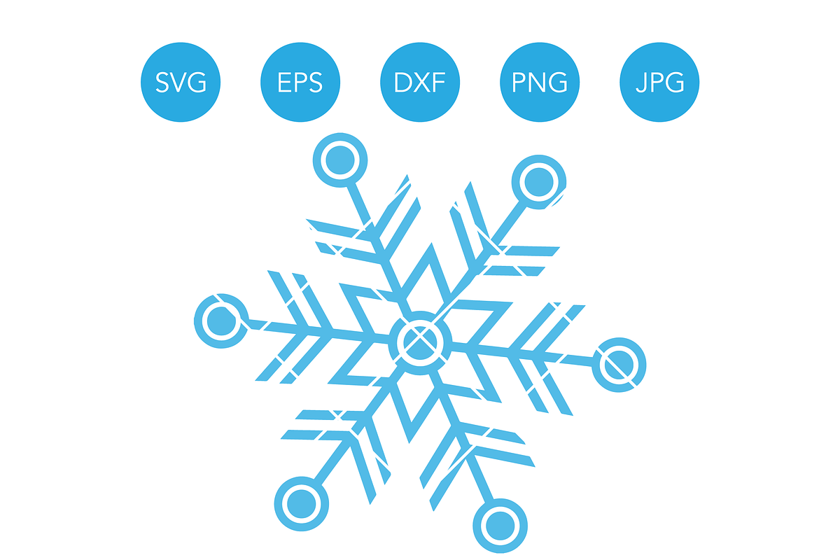 Snowflake Winter SVG EPS DXF Clipart in Illustrations - product preview 8