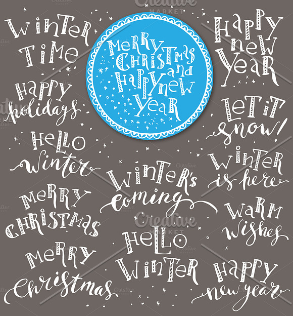 Winter ornaments in Stationery Templates - product preview 2