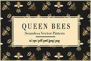 Queen Bees | Vector Pattern