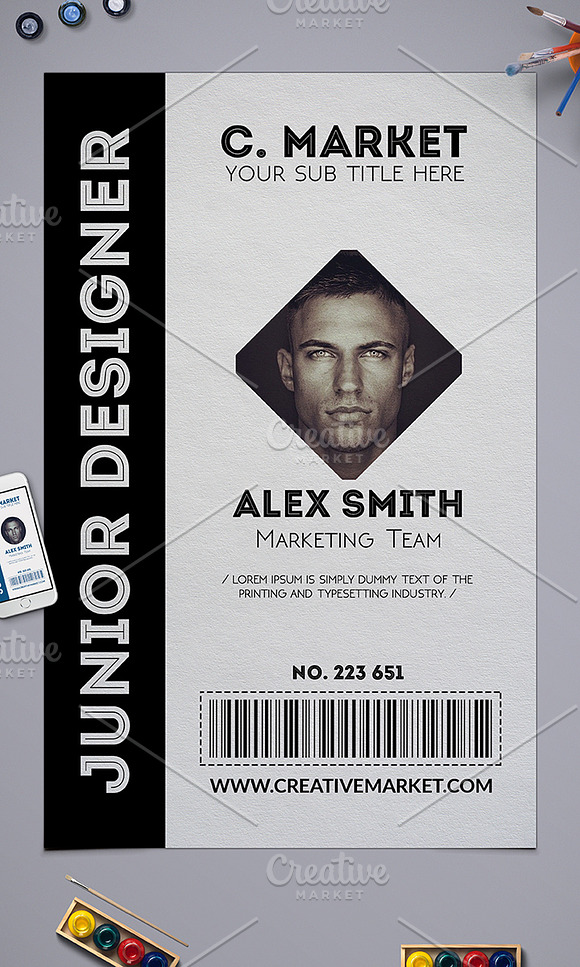 Multipurpose ID Badge in Card Templates - product preview 2