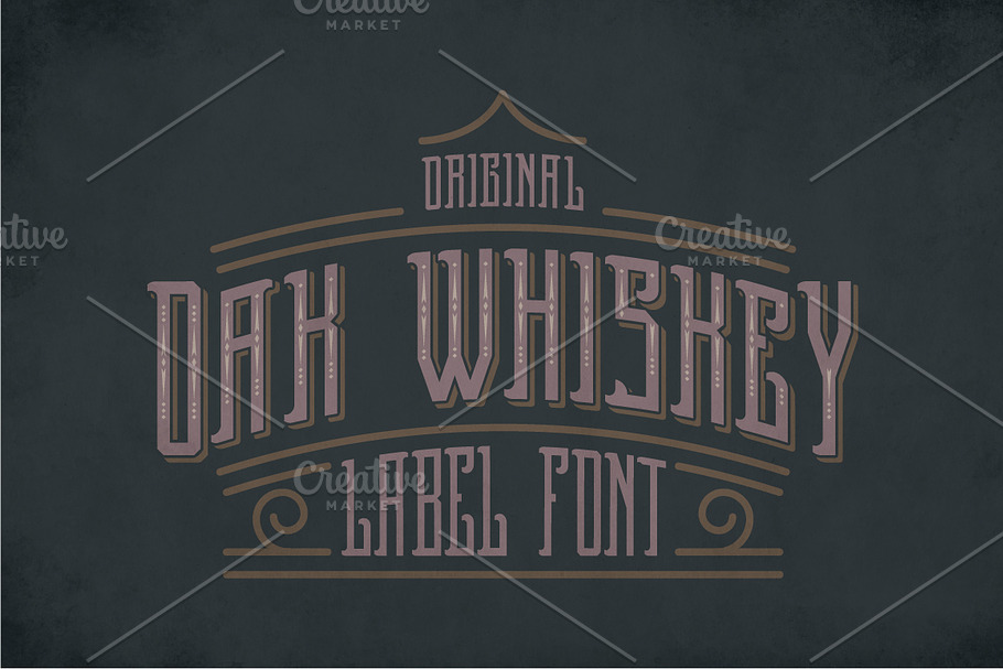 Oak Whiskey Vintage Label Typeface in Display Fonts - product preview 8