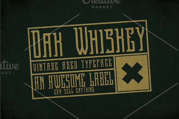 Oak Whiskey Vintage Label Typeface in Display Fonts - product preview 2