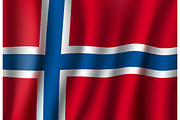 Norway vector 3D flag background national symbol