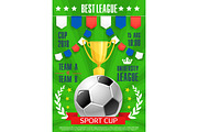Vector football poster soccer college league cup