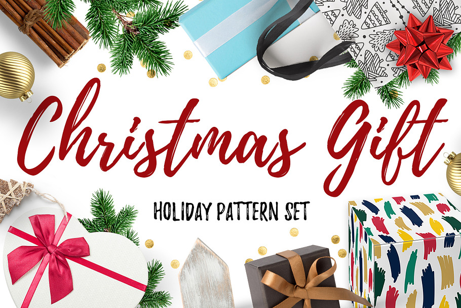 Christmas Gift ❄ Holiday Pattern Set in Patterns - product preview 8