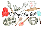 Watercolor Baking Clip Art