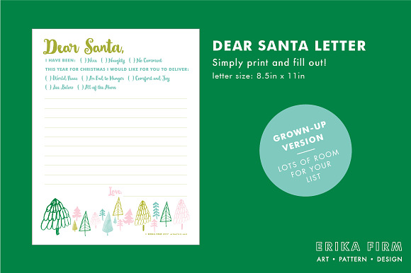 Dear Santa Letter & Thank You in Card Templates - product preview 2