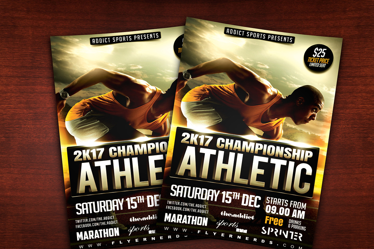Athletic 2K18 Championships Sports in Flyer Templates - product preview 8