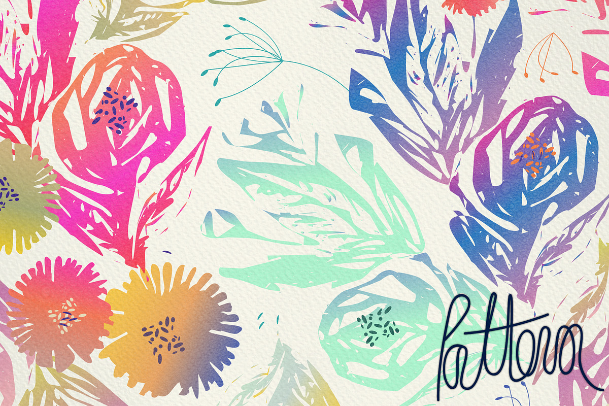 Floral Pop Art pattern in Patterns - product preview 8