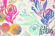 Floral Pop Art pattern
