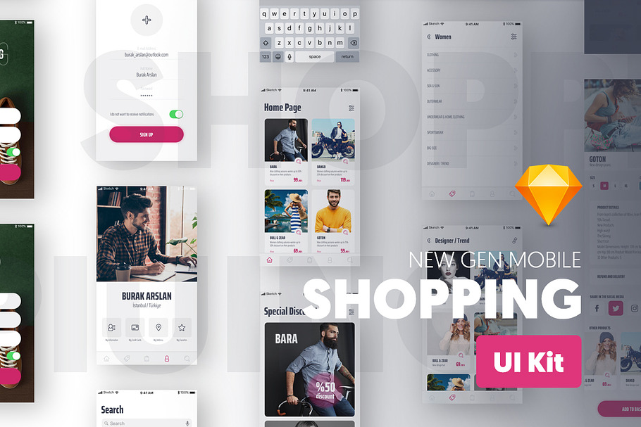Shopping UI Kit in UI Kits and Libraries - product preview 8