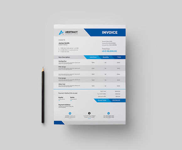 Creative Invoice in Stationery Templates - product preview 1