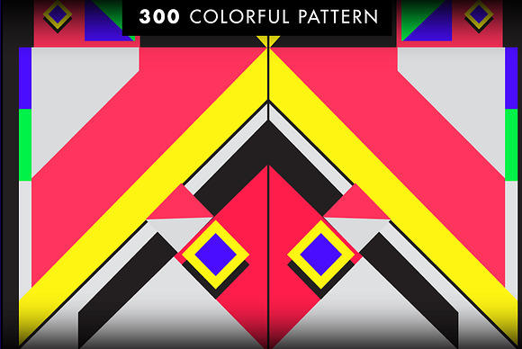 300 Colorful Retro Geometric Pattern in Patterns - product preview 5