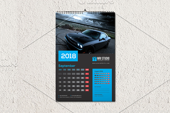 Wall Calander Template in Stationery Templates - product preview 2