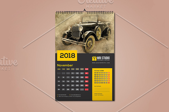 Wall Calander Template in Stationery Templates - product preview 4