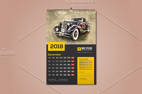 Wall Calander Template in Stationery Templates - product preview 5