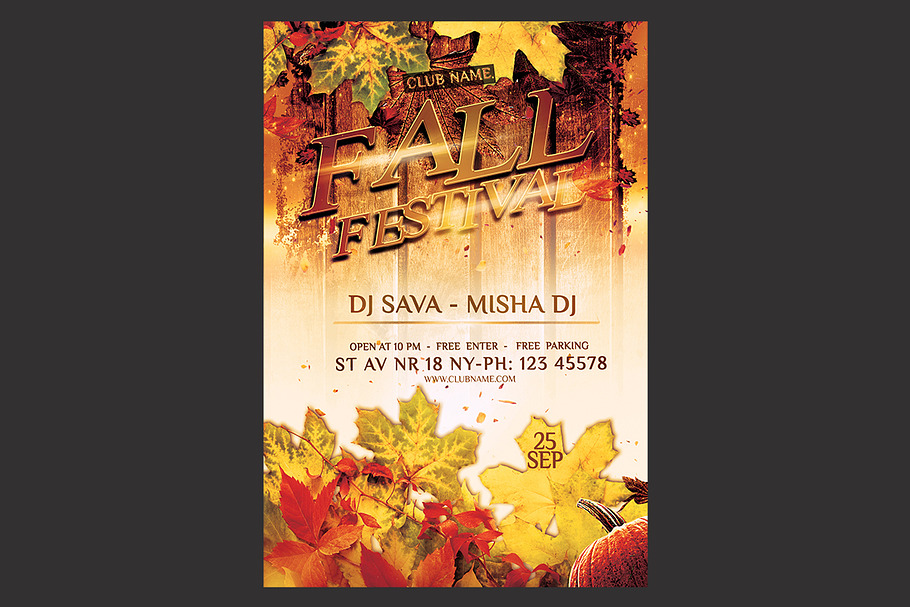 Fall Festival Flyer  in Flyer Templates - product preview 8