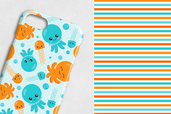 HIPSTER OCTOPUS Pattern collection in Patterns - product preview 2