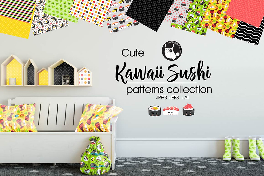 KAWAII SUSHI Pattern collection in Patterns - product preview 8