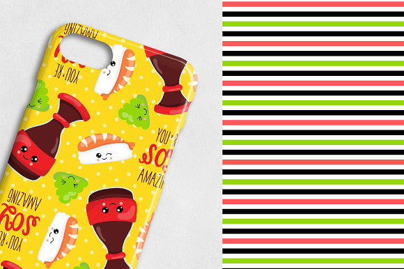 KAWAII SUSHI Pattern collection in Patterns - product preview 2