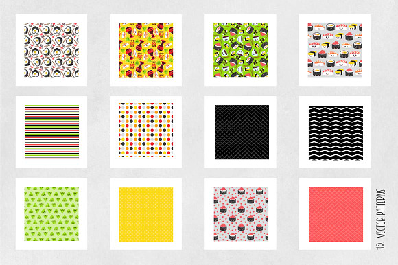 KAWAII SUSHI Pattern collection in Patterns - product preview 4