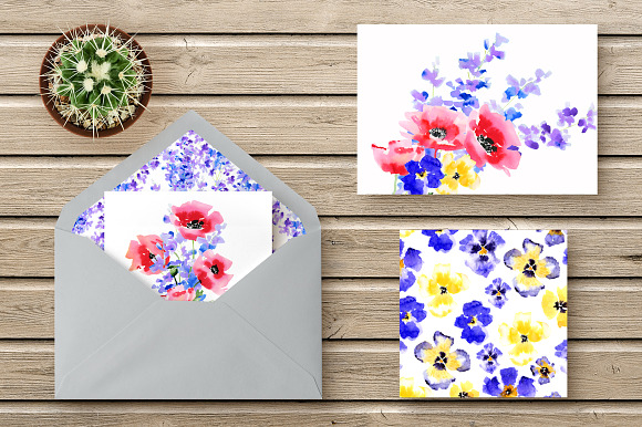 Rustic flowers illustration set in Illustrations - product preview 3