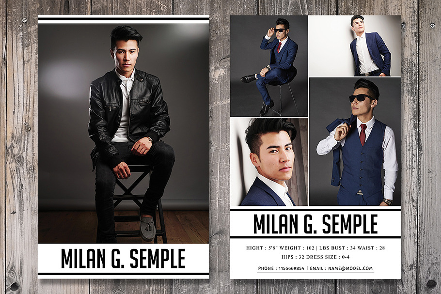 Modeling Comp Card V06 in Postcard Templates - product preview 8