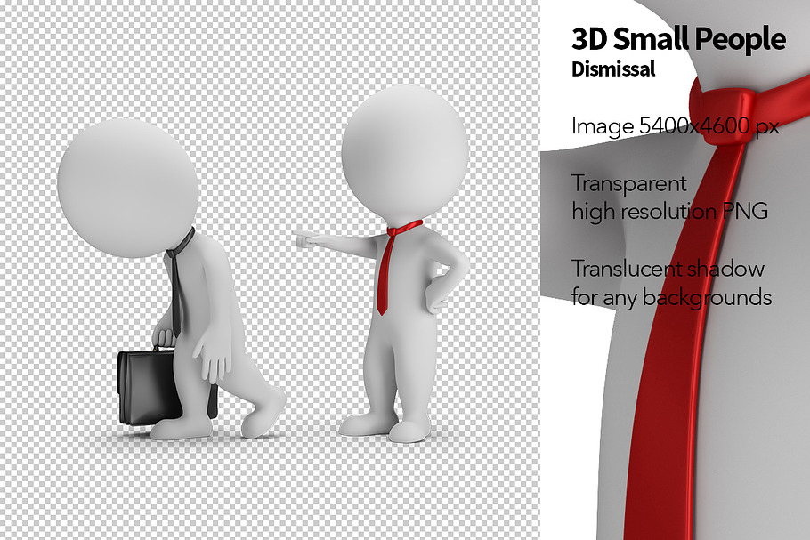 3D Small People - Dismissal in Illustrations - product preview 8