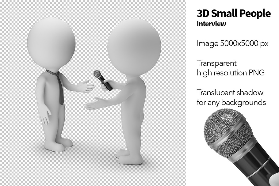3D Small People - Interview in Illustrations - product preview 8