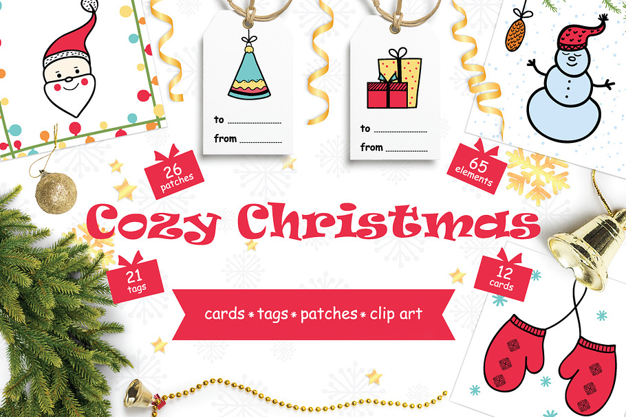 Cozy Christmas - holiday kit in Illustrations - product preview 8