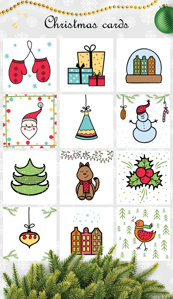 Cozy Christmas - holiday kit in Illustrations - product preview 1