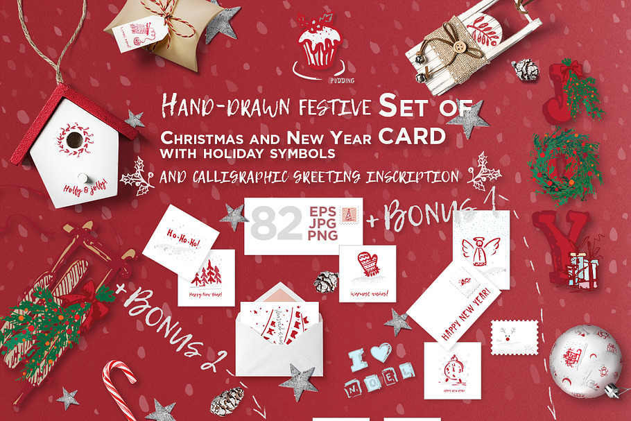 XMAS and New Year cards in Card Templates - product preview 8