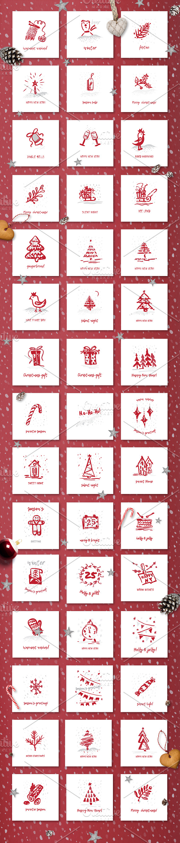 XMAS and New Year cards in Card Templates - product preview 2