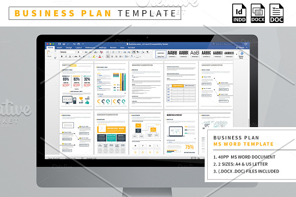 Business Plan Template in Stationery Templates - product preview 1