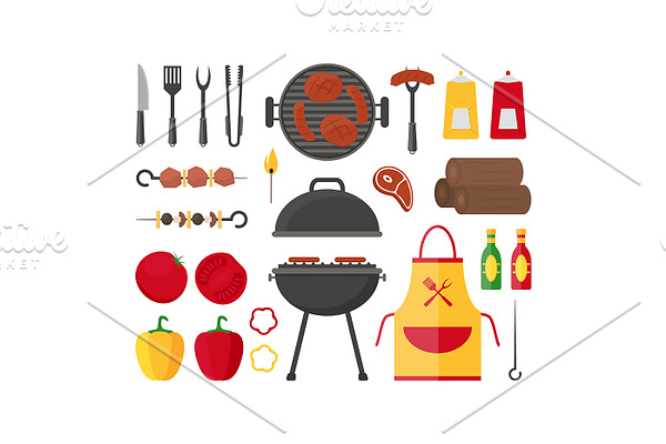 Barbecue and Grill Set. 