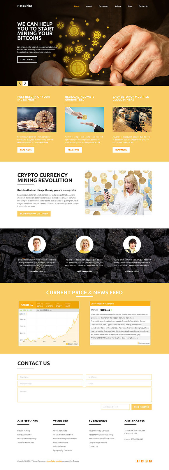 Hot Mining in Joomla Themes - product preview 2