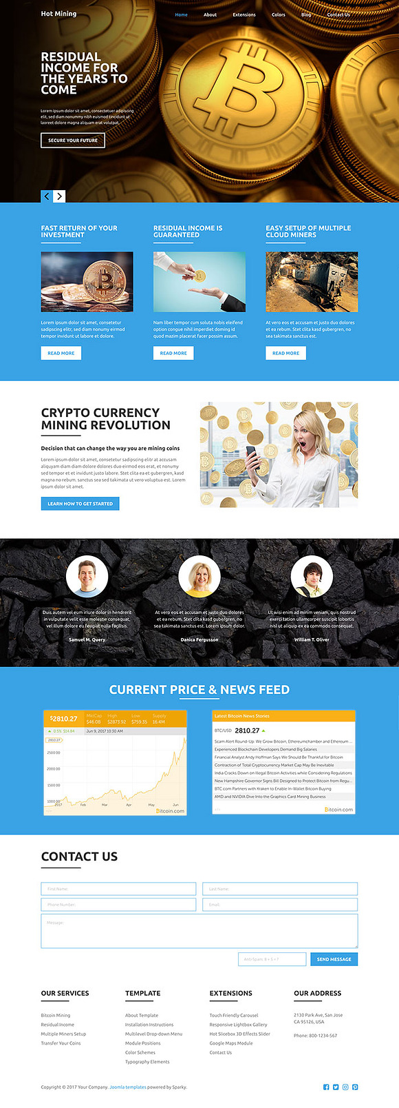 Hot Mining in Joomla Themes - product preview 3