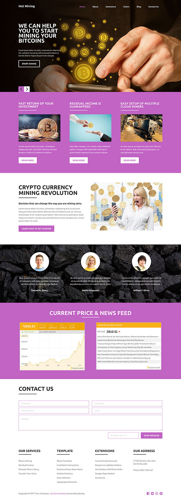 Hot Mining in Joomla Themes - product preview 5