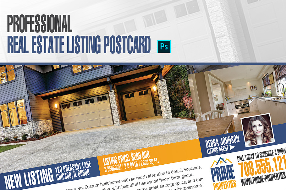 Real Estate Listing Postcard