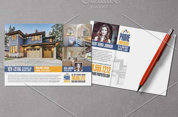 Real Estate Listing Postcard in Postcard Templates - product preview 1