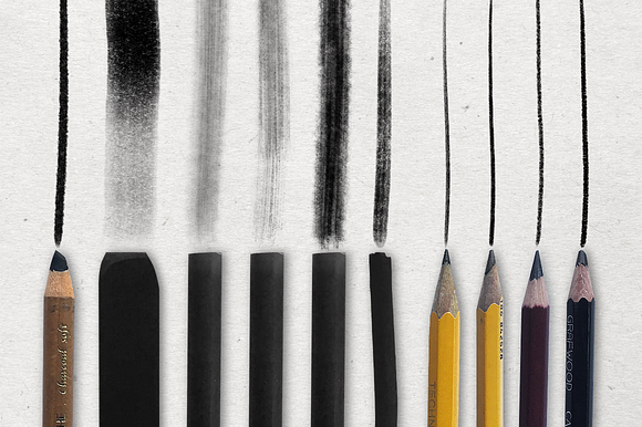 Pencil & charcoal Procreate brushes in Photoshop Brushes - product preview 1