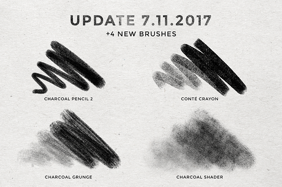 Pencil & charcoal Procreate brushes in Photoshop Brushes - product preview 3