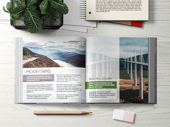 Square Book Mockup in Print Mockups - product preview 1