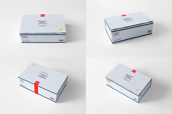Mailing Box 3 Types Mockup Set in Product Mockups - product preview 1