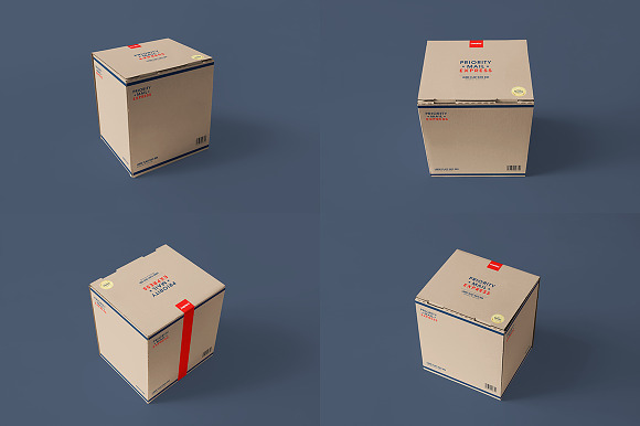 Mailing Box 3 Types Mockup Set in Product Mockups - product preview 3