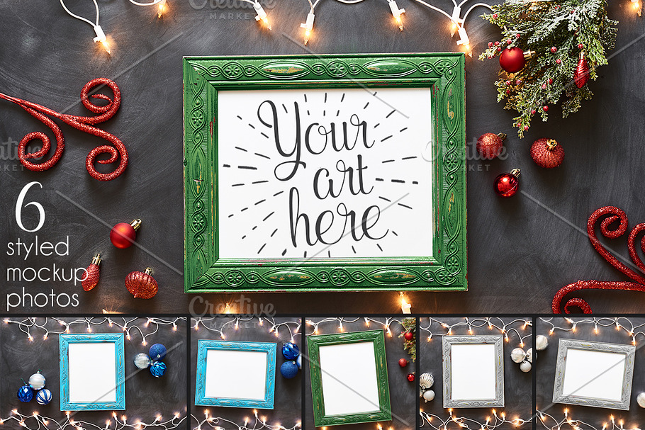 Deck the Halls Frames and Ornaments  in Product Mockups - product preview 8