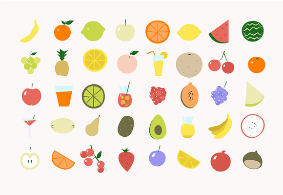 Cute fruit icons - Vector in Cute Icons - product preview 5