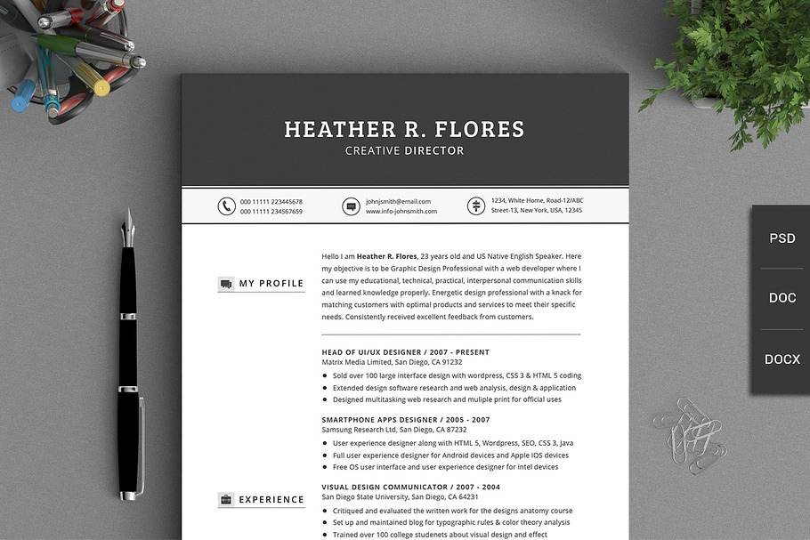All in One Timeless Resume CV Pack in Letter Templates - product preview 8