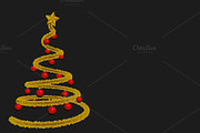 Christmas tree greetings card